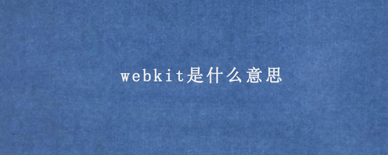 webkit是什么意思