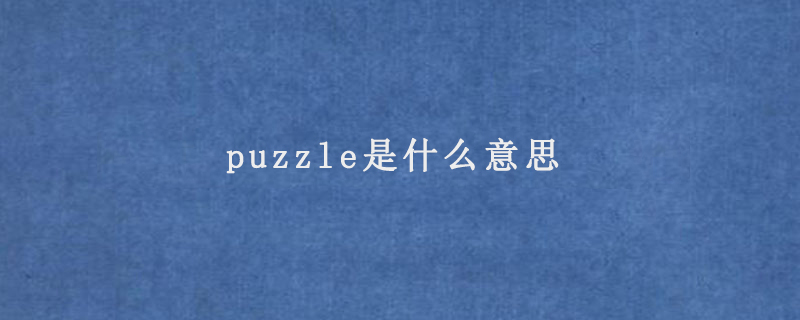 puzzle是什么意思